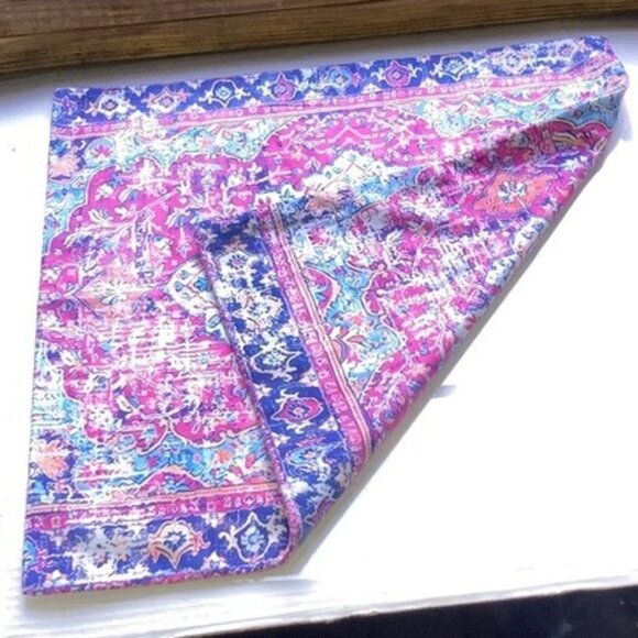 Pillow Cover Boho Bohemia Carpet Pattern Pink Purple Blue Square  19 x 19 inches - Picture 5 of 12